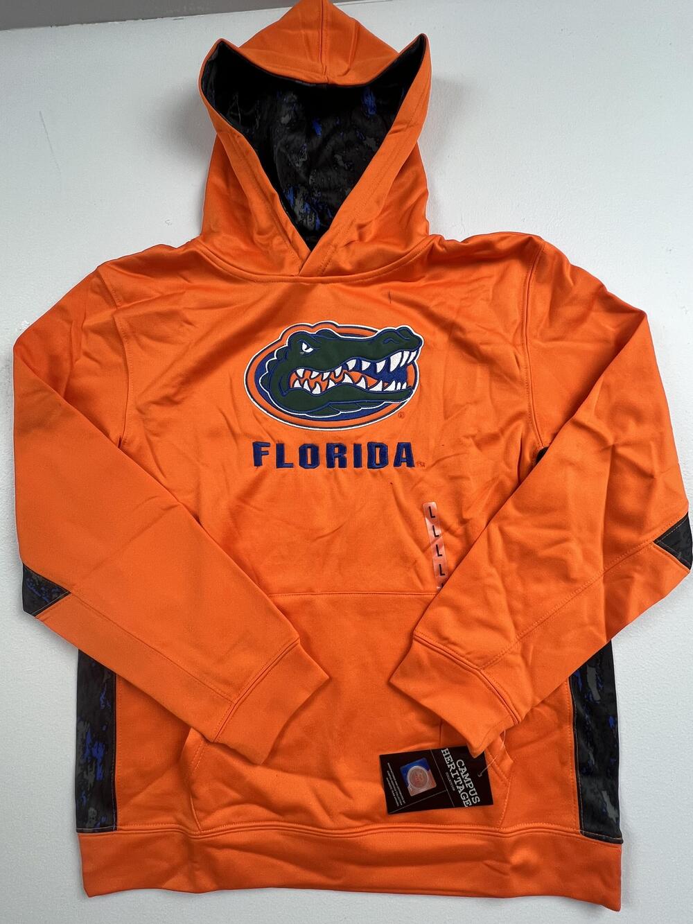 New Florida Gators Sweatshirt Boys Large Orange NCAA Football Campus Heritage